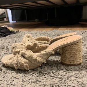 Zara 2 1/2 Inch Slip On Heels/Sandals